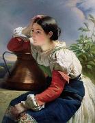 Franz Xaver Winterhalter Young Italian Girl at the Well china oil painting artist